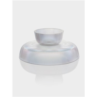 Ваза для фруктов «Камелия», 26×11 см, 2 л, стекло, перламутровая