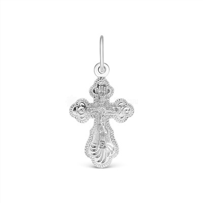 Крест из родированного серебра - 2.3 см 925 пробы шт-106р
