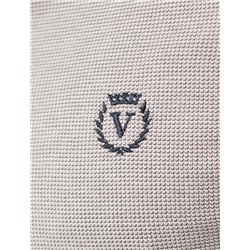 Лонгслив из фактурного трикотажа с плетеным воротником поло с застежкой на пуговицы