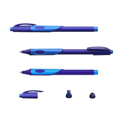 Ручка шариковая для правшей 0.5мм ErgoLine® "Неон"41539 синяя с эргоном. хватом  технология суперскольжения ErichKrause