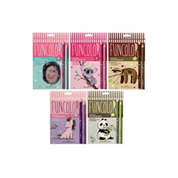 Карандаши цветные 18 цветов BrunoVisconti. FunColor, пластиковые, трёхгранные, МИКС
