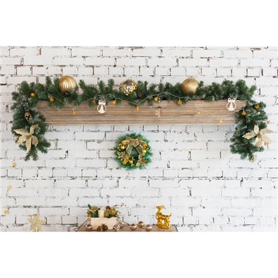 Ёлочные игрушки «Гигант», шары новогодние, набор 3 шт., d=15 см, золотистый