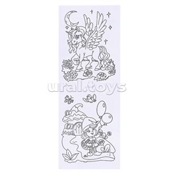 Мини-раскраска. Феечки с друзьями