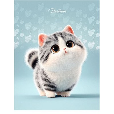 Дневник для младших классов (твердая обложка) "МИЛЫЙ КОТИК - 8" Д48-9557 Проф-Пресс