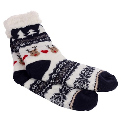 Носки женские р.35-39 Новый год / YMW-9 /уп 1/носки с мехом не скользят