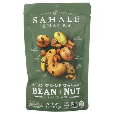 Sahale Snacks, Snack Mix, Asian Sesame Edamame Bean + Nut, 4 oz (113 g)