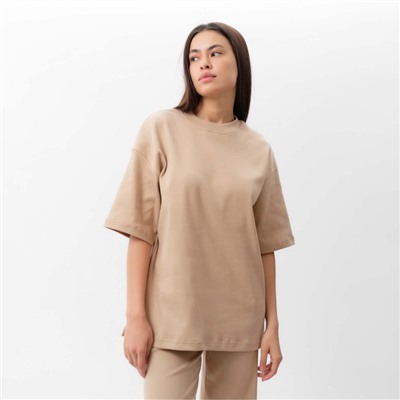 Костюм женский (футболка, брюки) MIST, размер 48-50, бежевый