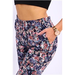 Бриджи женские с цветочным узором Бр-2