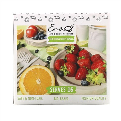 Earth's Natural Alternative, Eco Friendly Party Bundle, набор из экологически чистых продуктов для вечеринок во время пикника, 1 набор