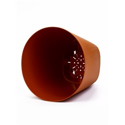 Горшок для цветов «Гранд», 15 л, d=29.5 см, h=31 см, пластиковый, с прикорневым поливом, коричневый