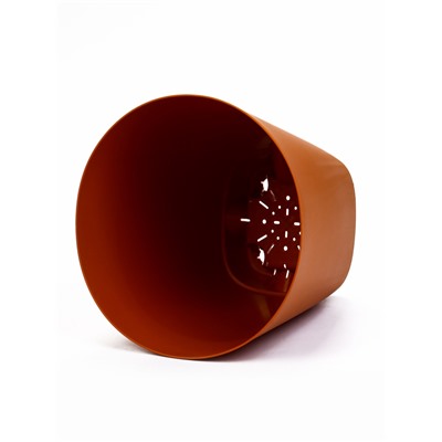 Горшок для цветов «Гранд», 15 л, d=29.5 см, h=31 см, пластиковый, с прикорневым поливом, коричневый