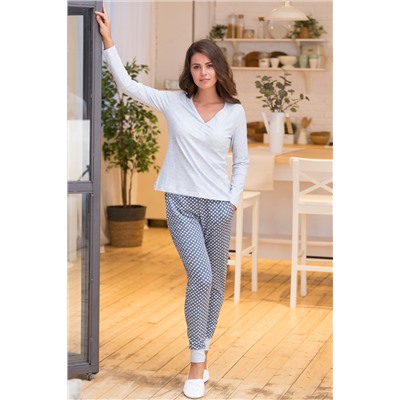 Комплект фуфайка футболка, брюки жен Mia Cara AW18-MC-445 Morning Star полоса/антрацитовый