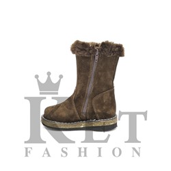 Сапожки детские коричневые, войлочная подошва