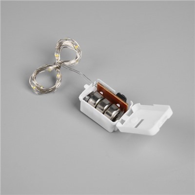 Светодиодная фигура из мишуры «Олень золотистый» 34×16 см, 20 LED, батарейки AG10×3 (в комплекте), свечение тёплое белое