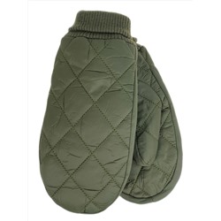 Зимние женские варежки с подкладом из искусственного меха, цвет зеленый