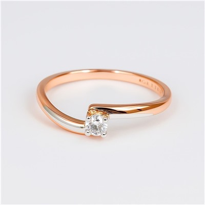 Кольцо 20 р ювелирная бижутерия коллекция "Дубай" покрытие позолота, вставка: фианит, цвет: прозрачный, арт.007.226-20