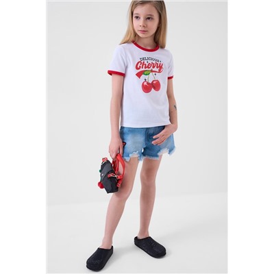 Фуфайка трикотажная для девочек (футболка) PLAYTODAY, 1242977