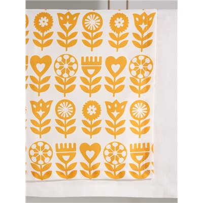 Дорожка на стол «Этель» Yellow garden 40×149 см, 100% хлопок, саржа 190 г/м², белая/жёлтая