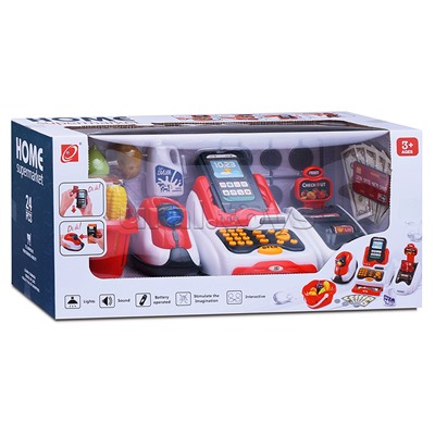 Игровой набор "Касса" с продуктами (33 предмета) в коробке