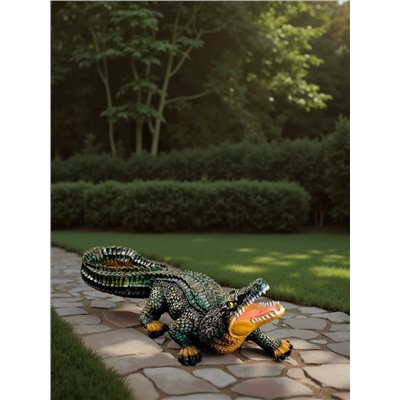 Садовая фигура из полистоуна «Крокодил», 32×83×28 см