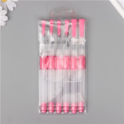 Набор кистей для туши и краски набор 6 шт., размер 0.3; 0.4; 0.5; 1; 1.5 см 18 см