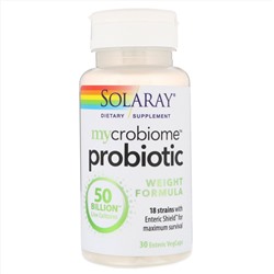 Solaray, Mycrobiome Probiotic Weight Formula, 50 Billion, 30 Enteric VegCaps