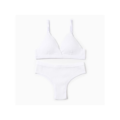 Комплект нижнего белья женский (топ, трусы) Collorista, белый, размер 44-46