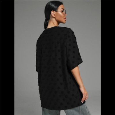 Футболка Ирбис (Махра черный сердечки)