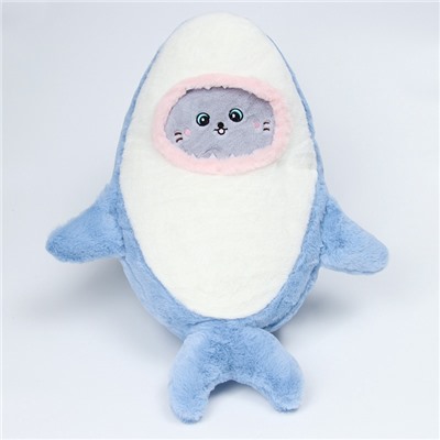 Мягкая игрушка без наполнителя «Кот» в костюме акулы, 48 см, цвет серый
