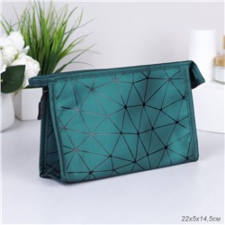 Косметичка 22х14,5х5 см / GENA-28 / зеленая 690491