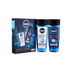 Подарочный набор косметики для мужчин Strong Energy: гель для душа, 250 мл + шампунь, 250 мл