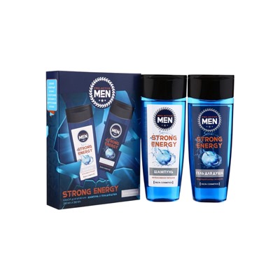 Подарочный набор косметики для мужчин Strong Energy: гель для душа, 250 мл + шампунь, 250 мл