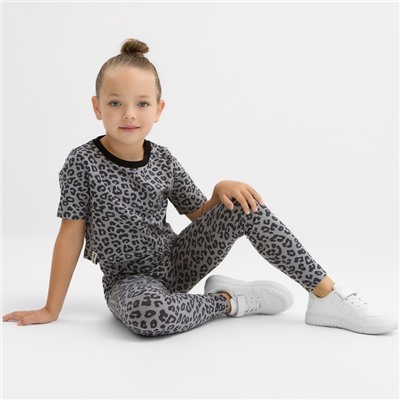 Легинсы (лосины) детские KAFTAN Trendy grey, размер 32 (110-116 см)