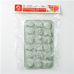 Форма для конфет и шоколада Доляна «Сочно», силикон, 21×12.5×1 см, 18 ячеек, цвет МИКС