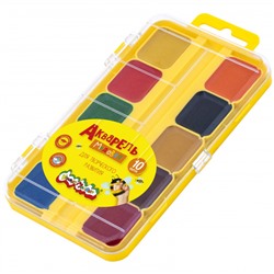 Краски акварельные медовые 10цв АМККМ10Е без кисти пласт.уп Каляка-Маляка