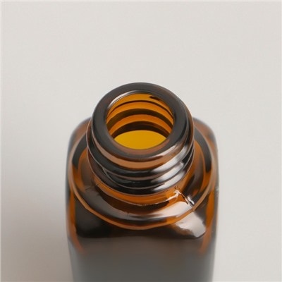 Бутылочка стеклянная для хранения с пипеткой, 10 мл, коричневая, белая