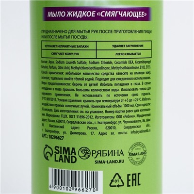 Мыло жидкое кухонное, 1000 мл, аромат яблока, FLUX