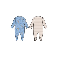 Комбинезон детский трикотажный для мальчиков, 2 шт в комплекте