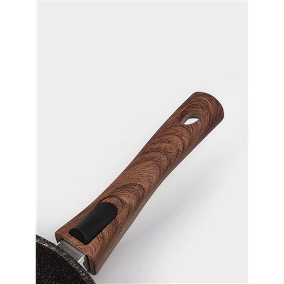 Сковорода KUKMARA Granit ultra original, d=24 см, съёмная ручка, антипригарное покрытие, алюминий, чёрная