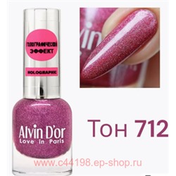 Alvin D`or Лак для ногтей  Holographic тон 712 персидская сирень 15 мл