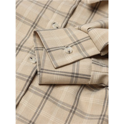 Костюм женский (блузка, шорты) MINAKU: Casual Collection, бежевая клетка, размер 42