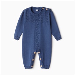 Комбинезон детский вязаный MINAKU, рост 80-86, цвет синий