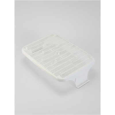 Туалет с сеткой, 44×33×11.5 см, бежевый/белый