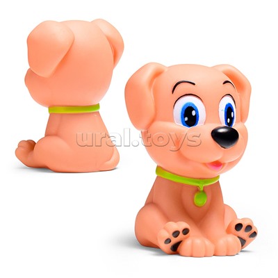 Игрушка пластизоль для ванны собачка, в сетке