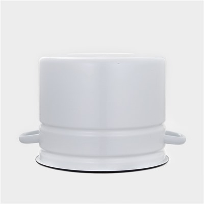 УЦЕНКА Кастрюля эмалированная, 9 л, d=26, с крышкой, без декора, МИКС