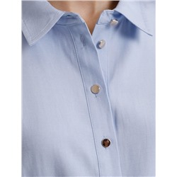 Платье-рубашка с кулиской на талии из плотного лиоцелла