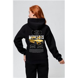 8560 толстовка женская (Черный_мерседес)