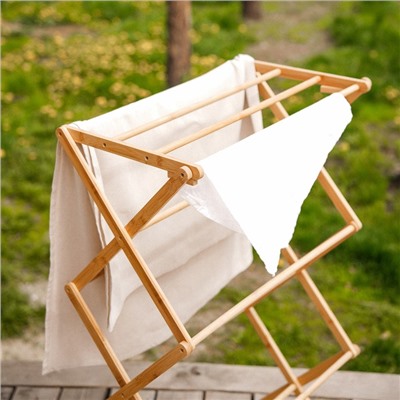 Сушилка для белья SL Home «Альберо», напольная, складная, бамбук, 63.5×36.5×106.5 см