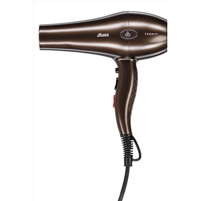 Dewal Профессиональный фен для волос / Blues Chocolate 03-8088, ионизация, коричневый, 2600 Вт KRISTALLER, 1130616