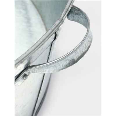 Таз для бани, круглый, оцинкованная сталь, 38 л